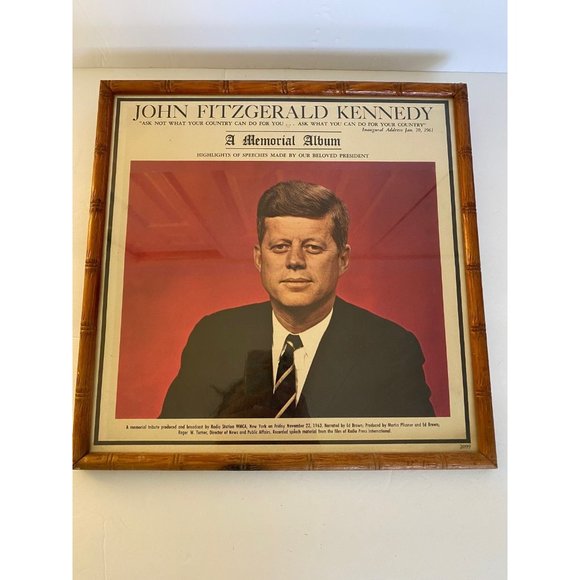 John Fitzgerald Kennedy: A Memorial Album made  in a frame. - Picture 3 of 9